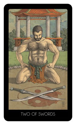 Le 78 tarot carte two of swords