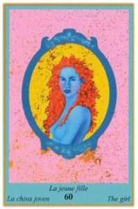 Oracle bleu: la carte La Jeune Fille