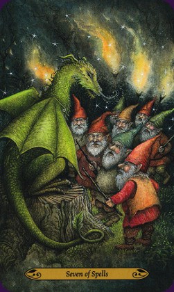 Tarot de la forêt enchantée: carte Seven of spells