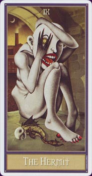 Tarot Deviant Moon : carte l'hermite