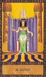 Tarot des anciens égyptiens - Carte la justice