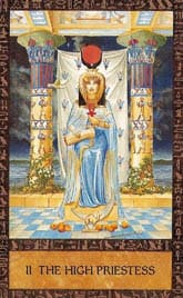 Tarot des anciens égyptiens - Carte la prêtresse