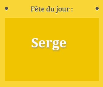 Prénom Serge fête le 07 Octobre