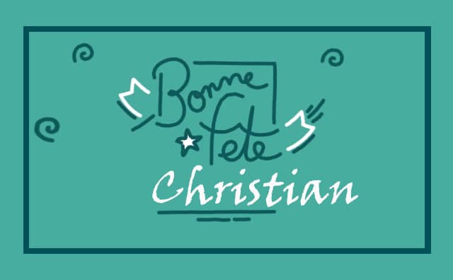 12 novembre : bonne fête Christian
