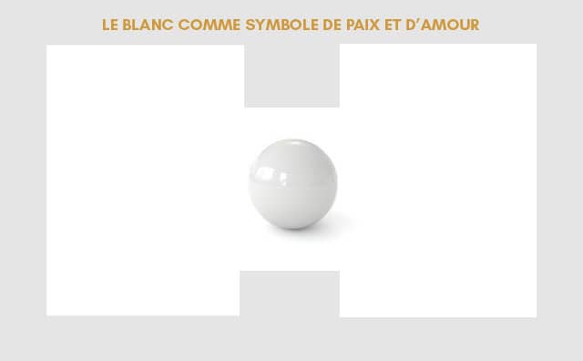 La couleur blanche comme symbole de paix :