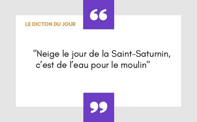 Dicton du 29 novembre