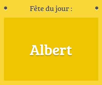 Prénom Albert fête le 15 novembre