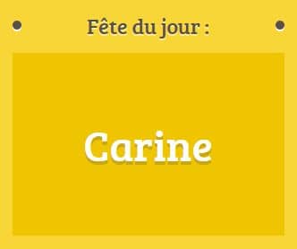 Prénom Carine fête le 07 novembre