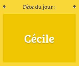 Prénom Cécile fête le 22 novembre