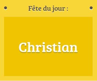 Prénom Christian fête le 12 novembre