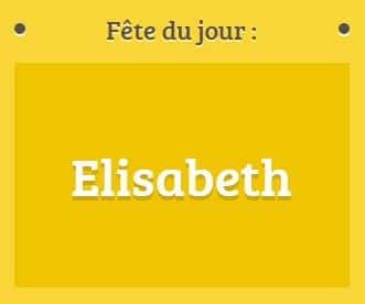 Prénom Elisabeth fête le 17 novembre