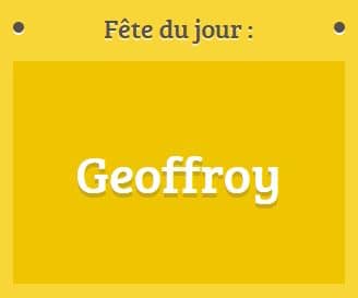 Prénom Geoffroy fête le 08 novembre