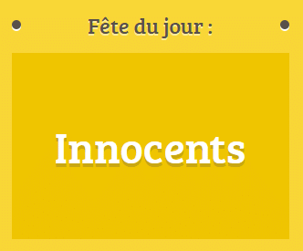 Les innocents : fête le 28 décembre