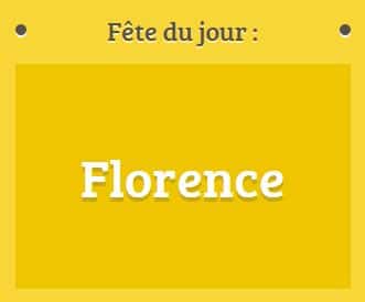 Prénom Florence fête le 01 décembre