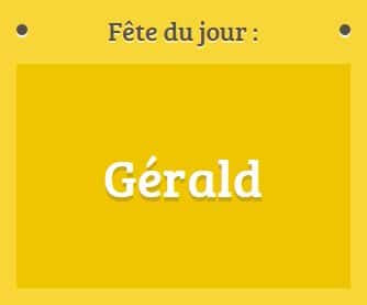 Prénom Gérald fête le 05 décembre