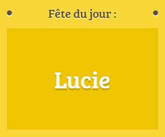 Prénom Lucie fête le 13 décembre