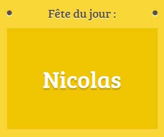 Prénom Nicolas fête le 06 décembre