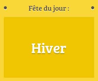 Le solstice d'hiver: fête le 21 décembre