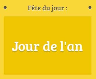 01 Janvier : le jour de l'an