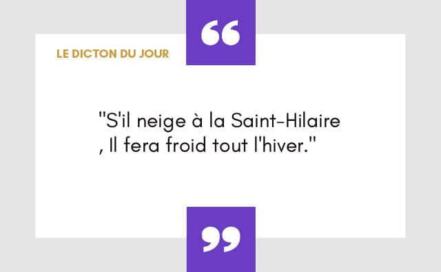 Dicton 13 janvier