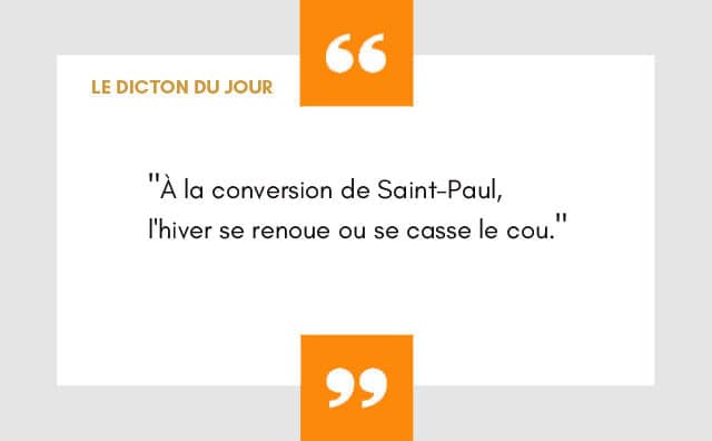 Dicton 25 janvier