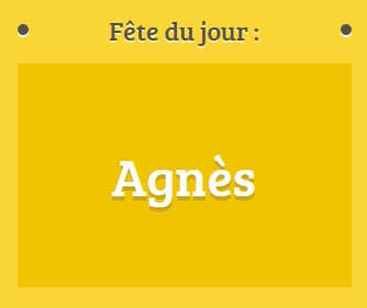 Prénom Agnès fête le 21 Janvier