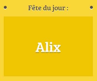 Prénom Alix fête le 09 janvier