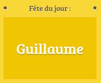 Prénom Guillaume fête le 10 janvier
