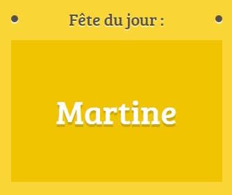 Prénom Martine fête le 30 Janvier