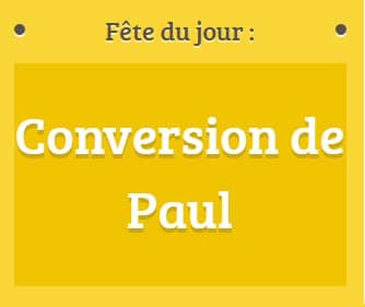 Prénom Paul fête le 25 Janvier