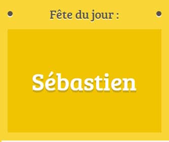 Prénom Sébastien fête le 20 Janvier