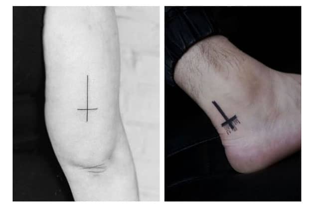 Tatouage de la croix inversée et sa signification