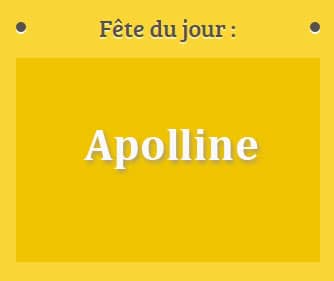 Prénom Apolline fête le 09 Février