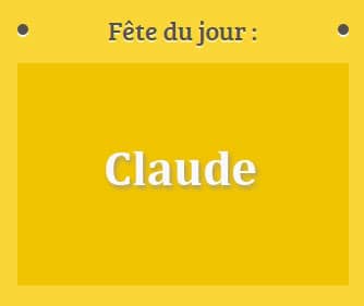 Prénom Claude fête le 15 Février
