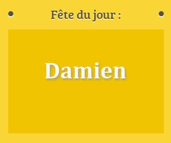 Prénom Damien fête le 21 Février