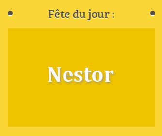 Prénom Nestor fête le 26 Février