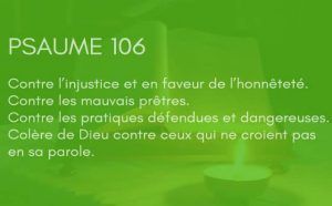 Interprétation du psaume 106 de la bible