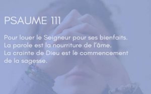 Interprétation du psaume 111 de la bible