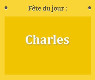 Prénom Charles fête le 02 Mars