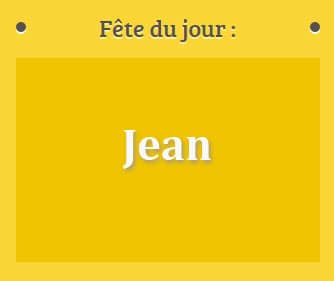 Prénom Jean fête le 08 Mars