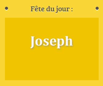 Prénom Joseph fête le 19 Mars