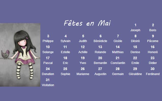 Quel prénom souhaiter au mois de mai?