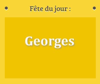 Prénom Georges fête le 23 Avril