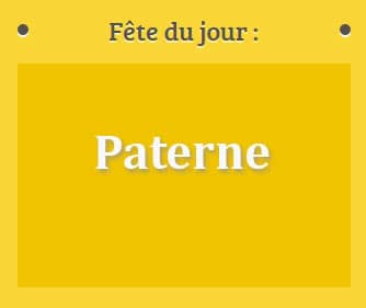Prénom Paterne fête le 15 Avril