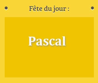 Prénom Pascal fête le 17 Mai