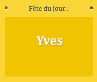 Prénom Yves fête le 19 Mai