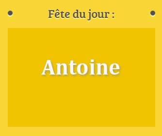 Prénom Antoine fête le 13 juin