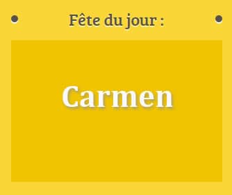 prénom Carmen le 16 juillet