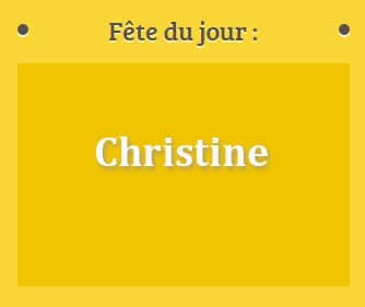 prénom Christine le 24 juillet