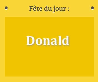 prénom Donald le 15 juillet